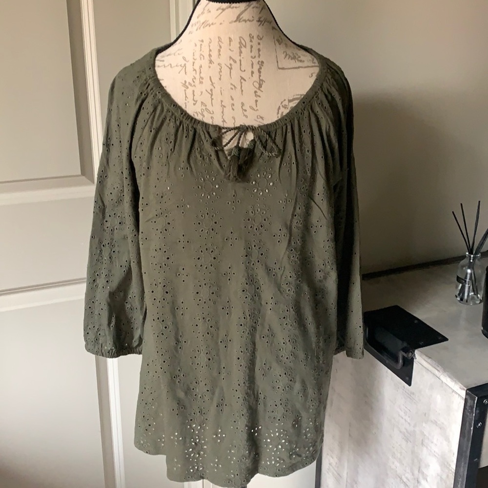 JJill Eyelet Top